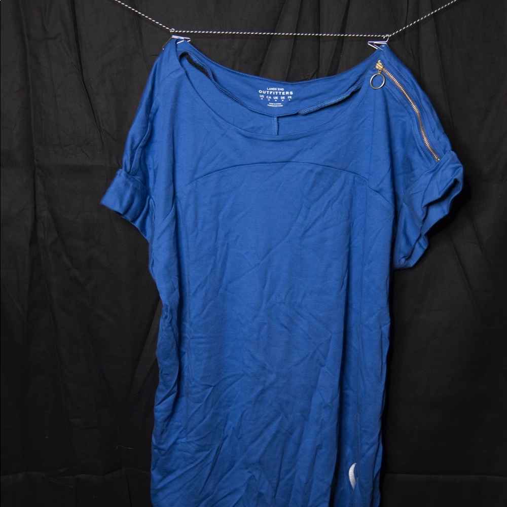 Blue Lands End Office Shirt